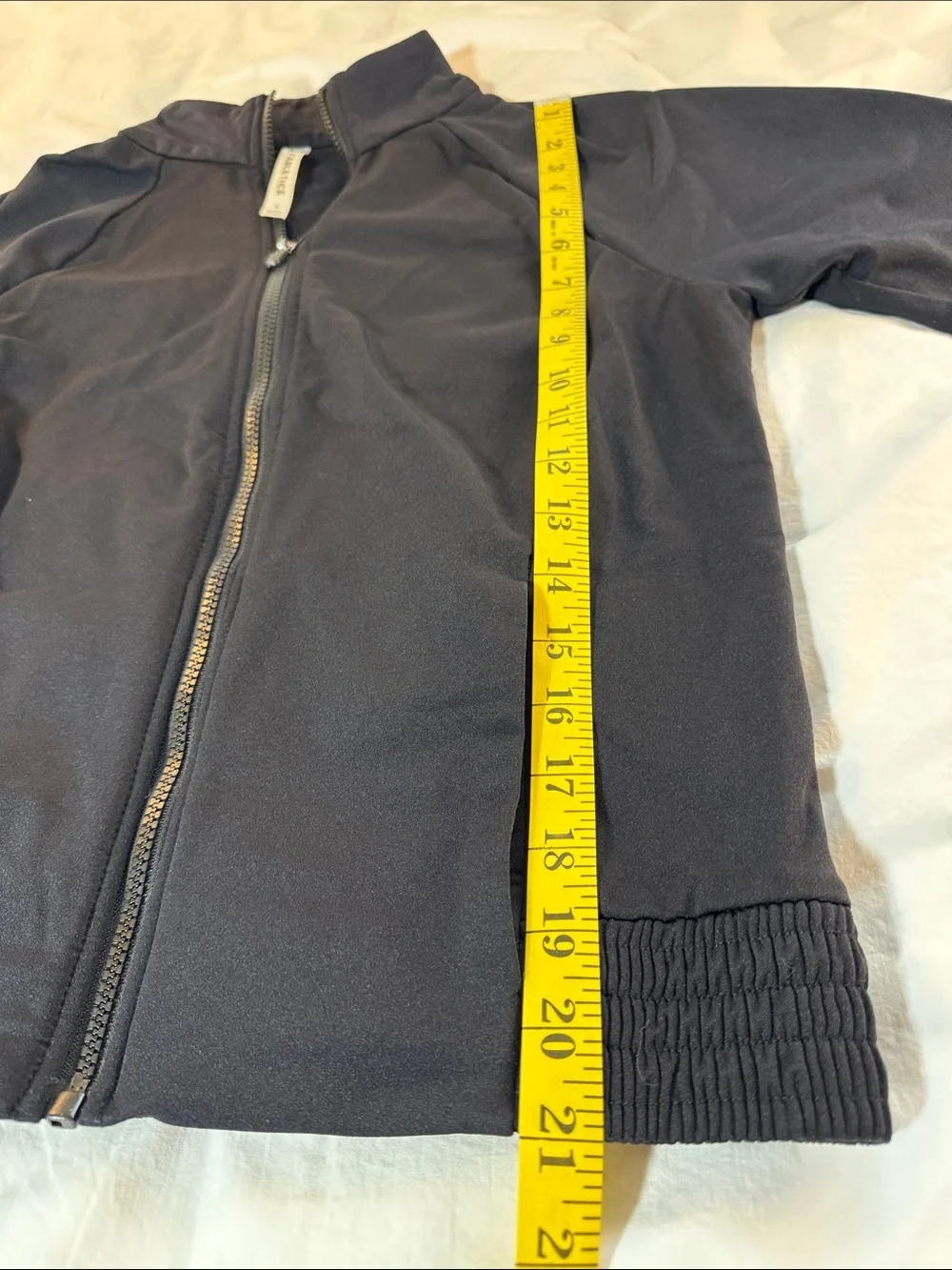 Fabletics Black High-Collar Full Zip Jacket Small